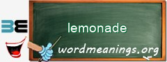 WordMeaning blackboard for lemonade